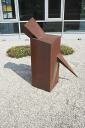 Arnold Pichler, Die Speerspitze, Stahl Edelstahl, 60 x 100 x 120